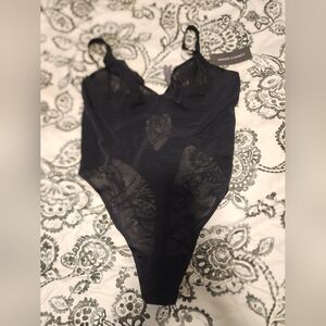 Savage X Fenty Midnight Black Sheer Bodysuit